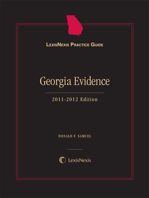 cover image of LexisNexis&reg; Practice Guide: Georgia Evidence